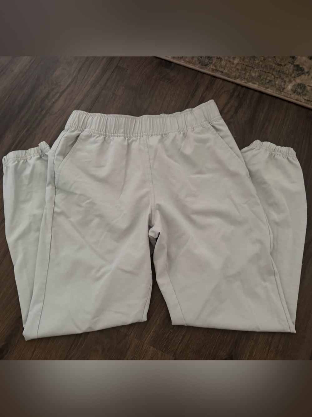 Huk Light Gray/purple Elastic Waist Performance Pants